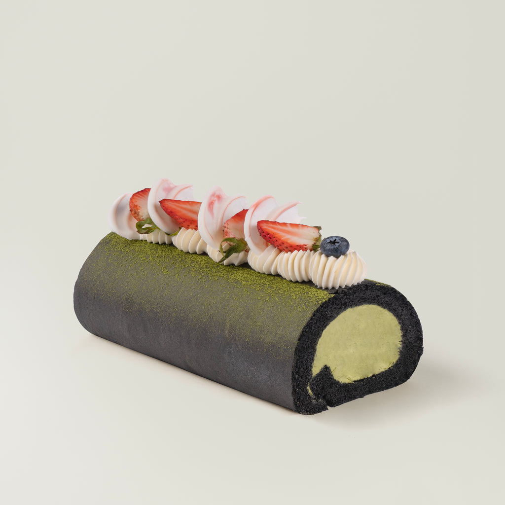 Charcoal Matcha Swiss Roll